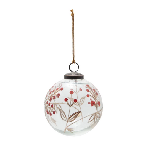 Etched Berry Ornament