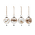 Etched Mercury Glass Ornament, gold