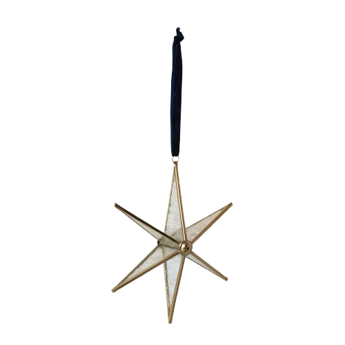 Star Ornament with Velvet Ribbon