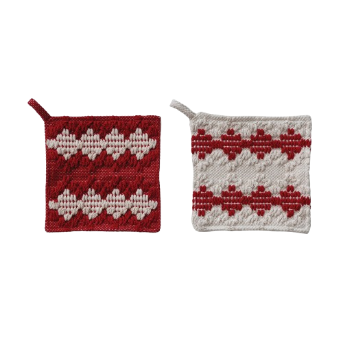 Crochet Pot Holder, candy cane