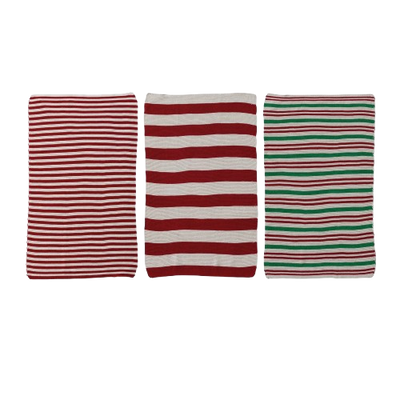 Knitted Tea Towel, stripes