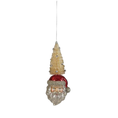 Santa with Tree Ornament