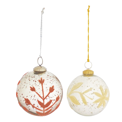 Flocked Ball Ornament