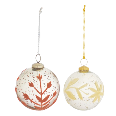 Flocked Ball Ornament