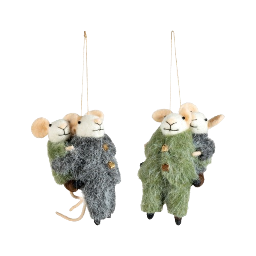 Felt Piggyback Mice