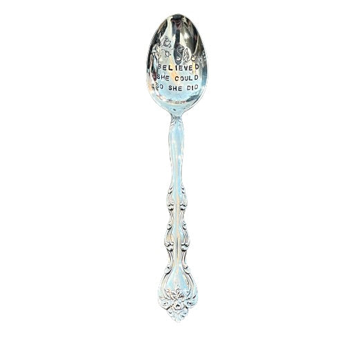 Vintage Stamped Spoon "She Believed She Could"