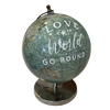 Globe - Small "Love makes the world go round"