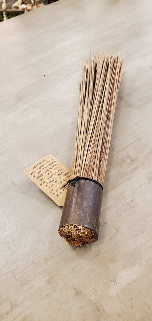 Wood and Metal Handheld Broom