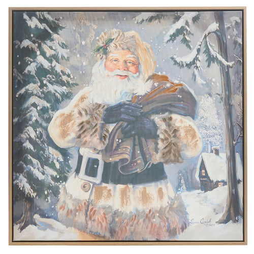 Woodland Santa Framed Print