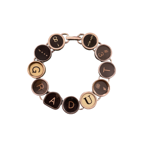 Typewriter Key Bracelet "Graduate"