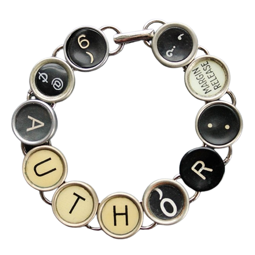 Typewriter Key Bracelet "Author"