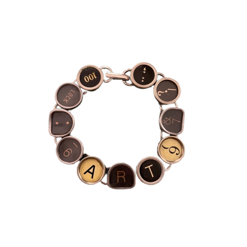 Typewriter Key Bracelet "Art"