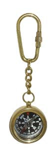 Brass Compass Key Chain