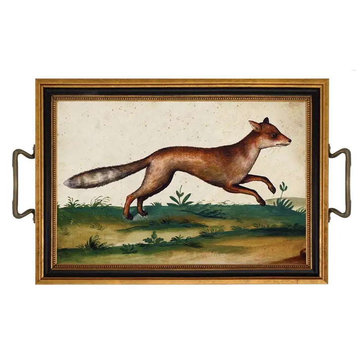 Fox Tray with Handles