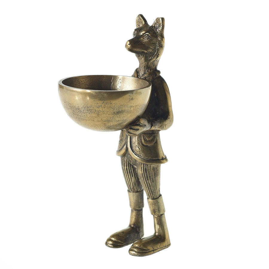 Bronze Fox Dish Stand