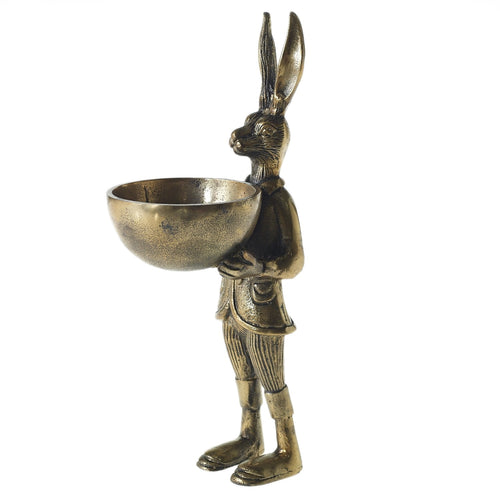 Bronze Hare Dish Stand