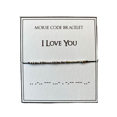 Morse Code Bracelet, I Love You