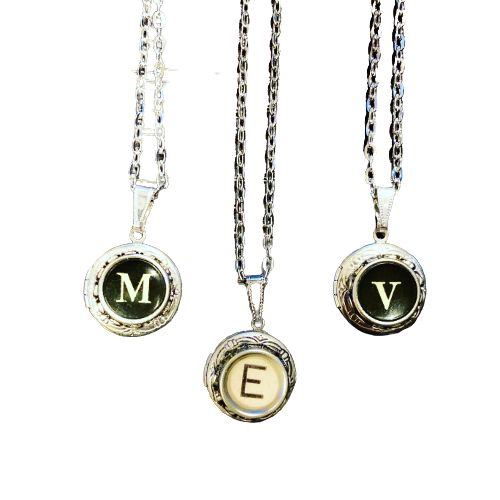 Typewriter Key Locket Necklace