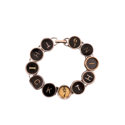 Typewriter Key Bracelet "Thick & Thin"