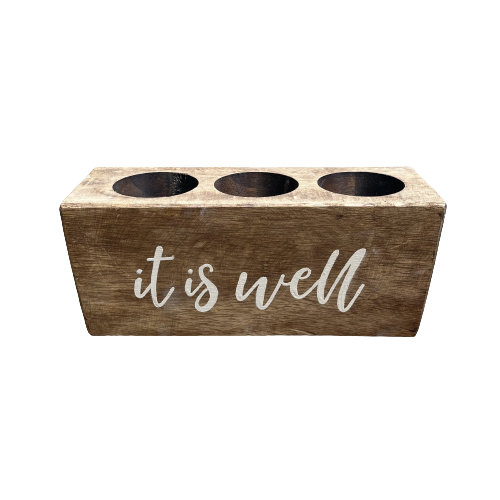 3 Hole Sugar Mold - "It is well"