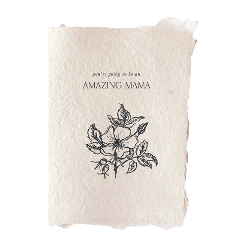 Handmade Paper Card - "Amazing Mama"