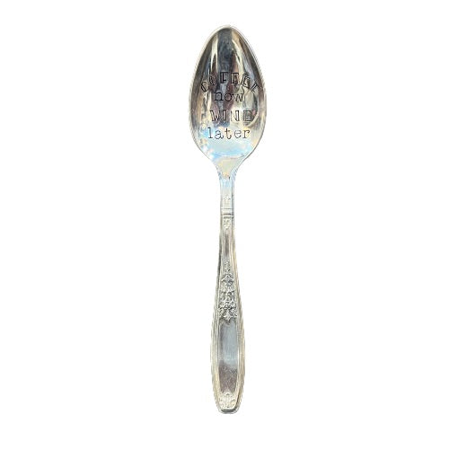 Vintage Stamped Spoon "Coffee Now"