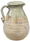 Hand Thrown Pitcher with Handle, green