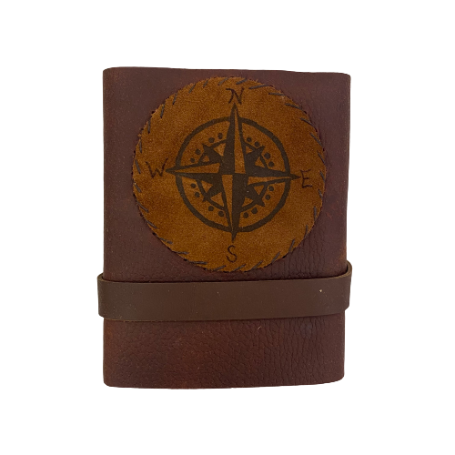 Leather Journal with Compass