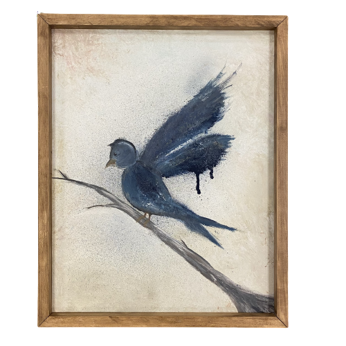 Artisan Abstract Art Bird (framed) - 17x21