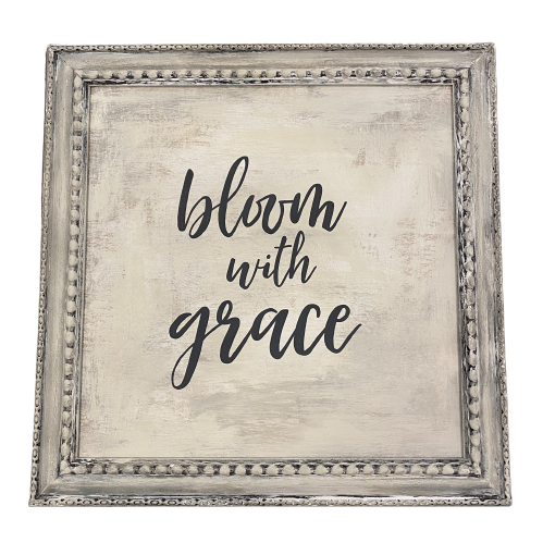 Reclaimed Frame "Bloom with Grace" 19x19