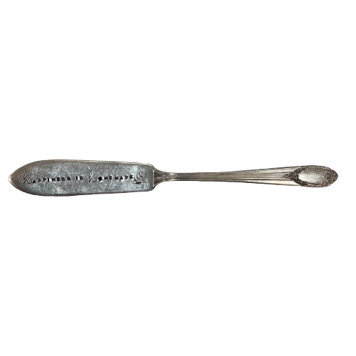 Vintage Stamped Butter Knife "Happiness is Homemade"