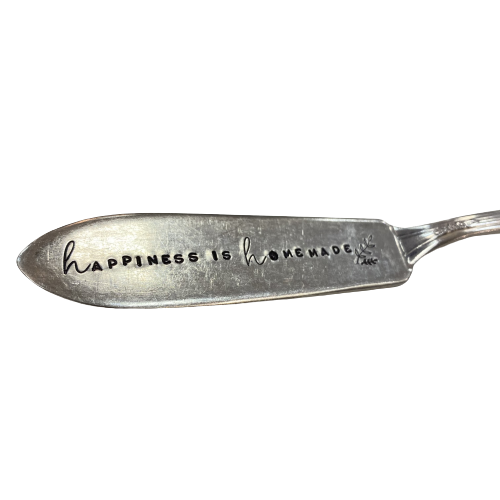 Vintage Stamped Butter Knife "Happiness is Homemade"