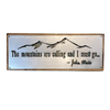 Metal Sign "The Mountains Are Calling" - framed (large)