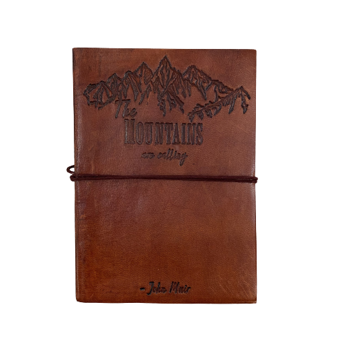 Leather Journal "The Mountains Are Calling"