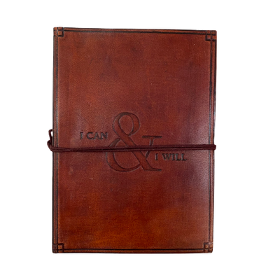 Leather Journal "I Can & I Will"
