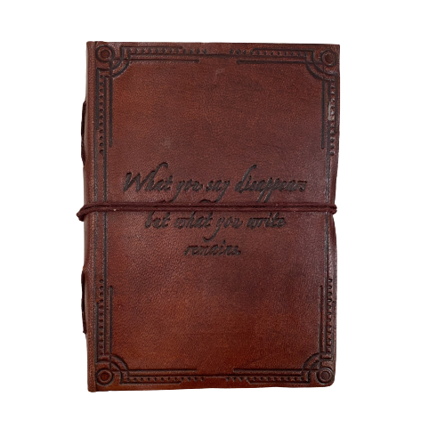 Leather Journal "What You Write Remains"
