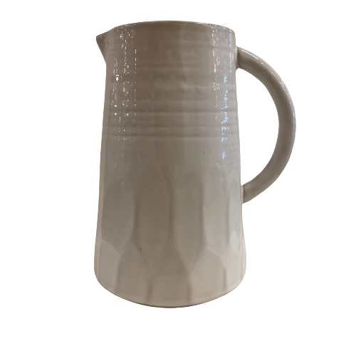 Pitcher, white stoneware