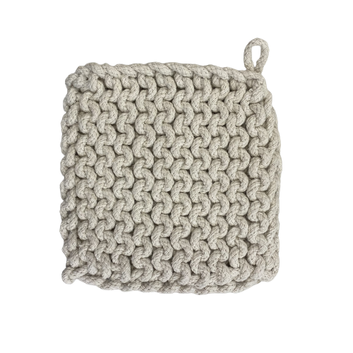 Crocheted Pot Holder, natural