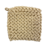Crocheted Pot Holder, cream