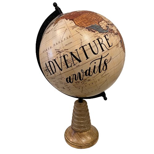 Globe - Medium  "Adventure Awaits"
