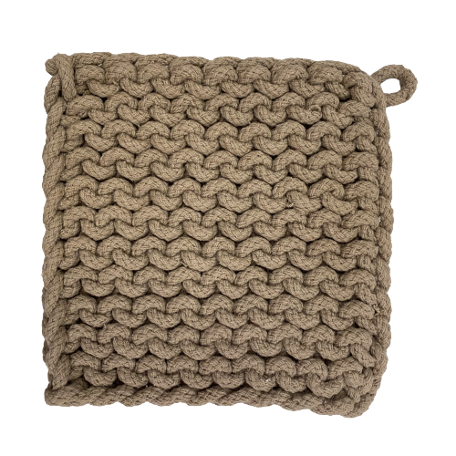 Crocheted Pot Holder, grey