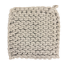Crocheted Pot Holder, pale grey