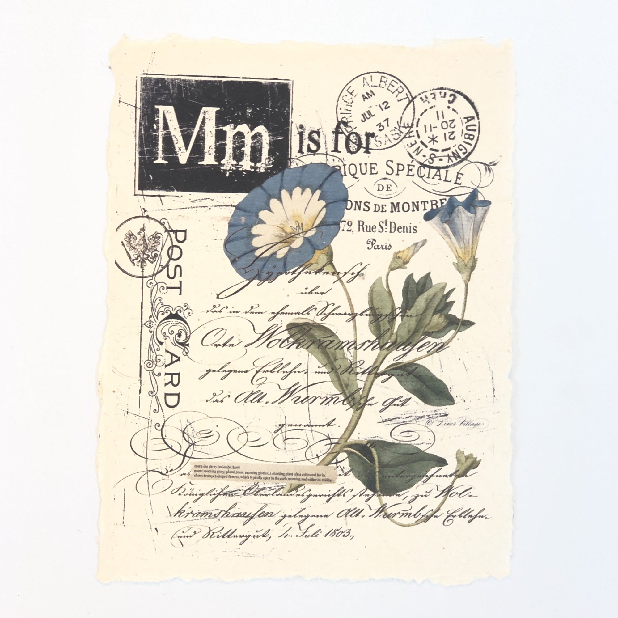 "M" Artisan Alphabet Print