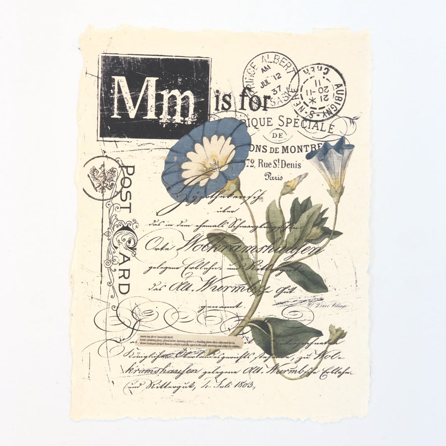 "M" Artisan Alphabet Print