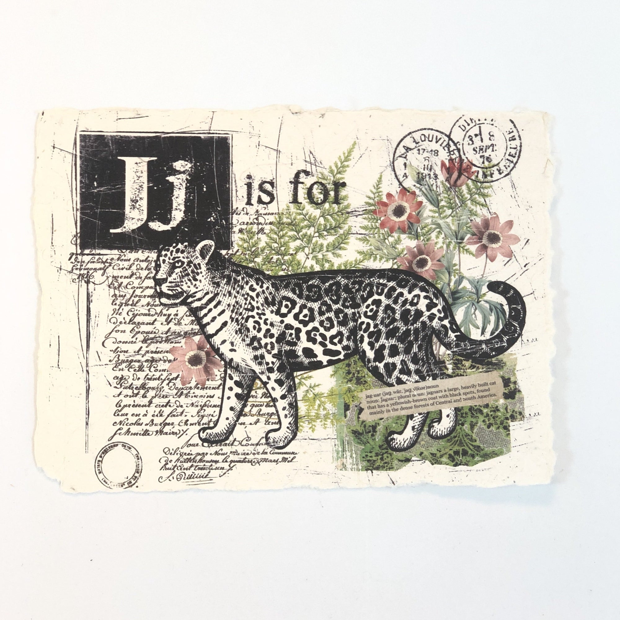 "J" Artisan Alphabet Print