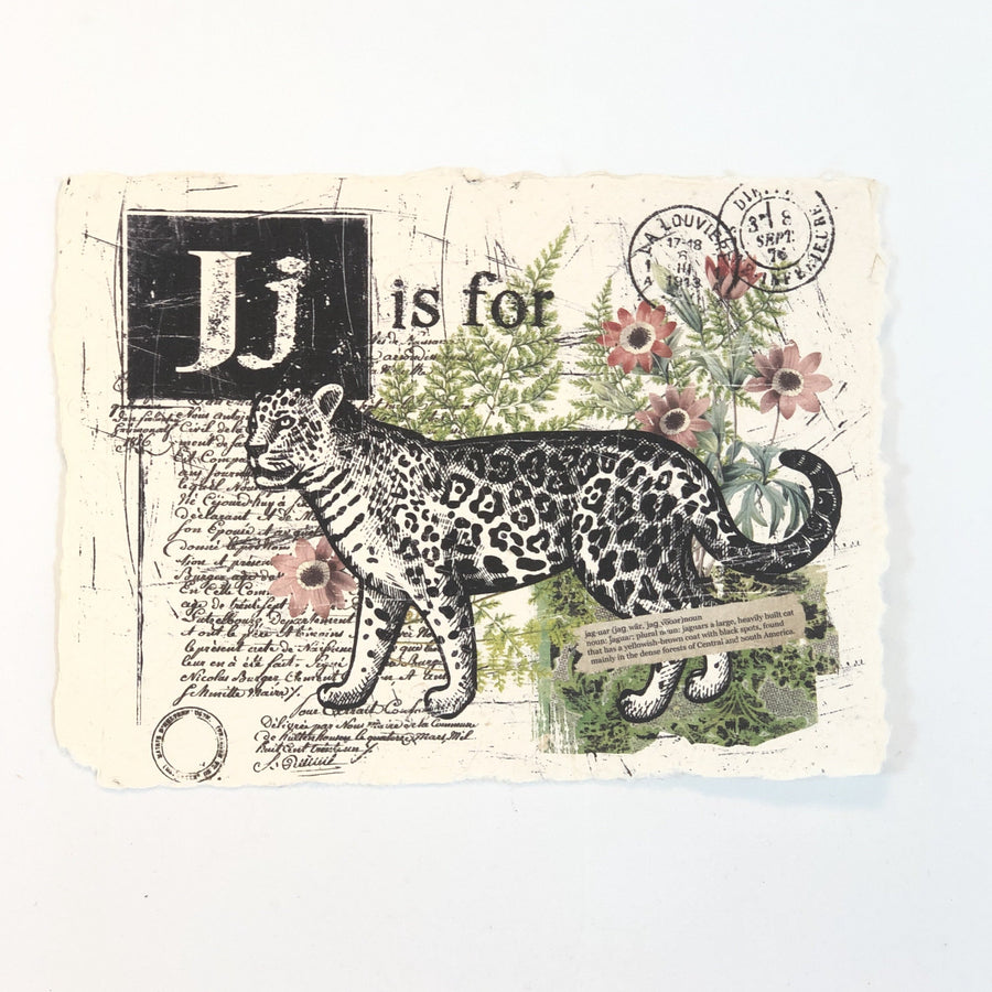 "J" Artisan Alphabet Print