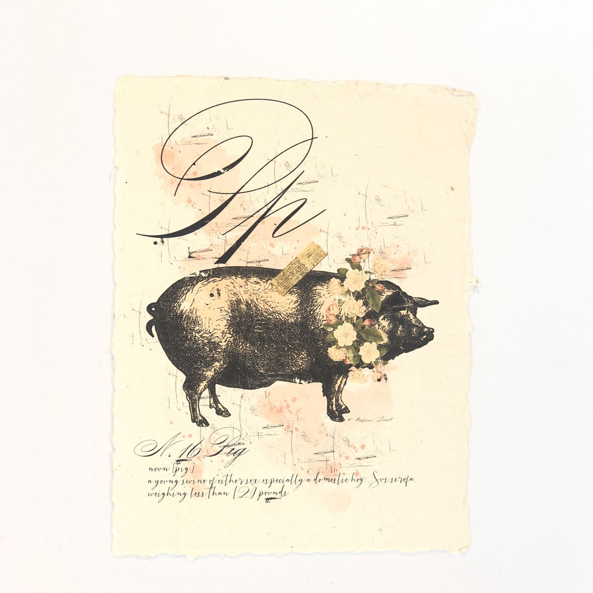 "P" Artisan Alphabet Print