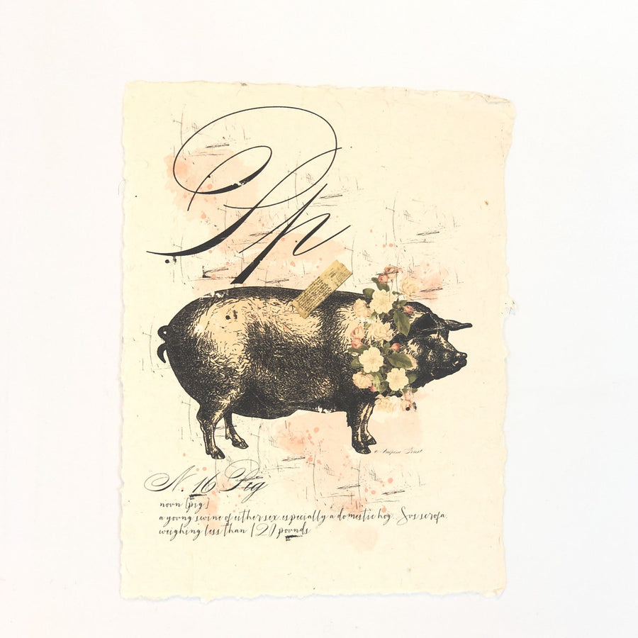 "P" Artisan Alphabet Print