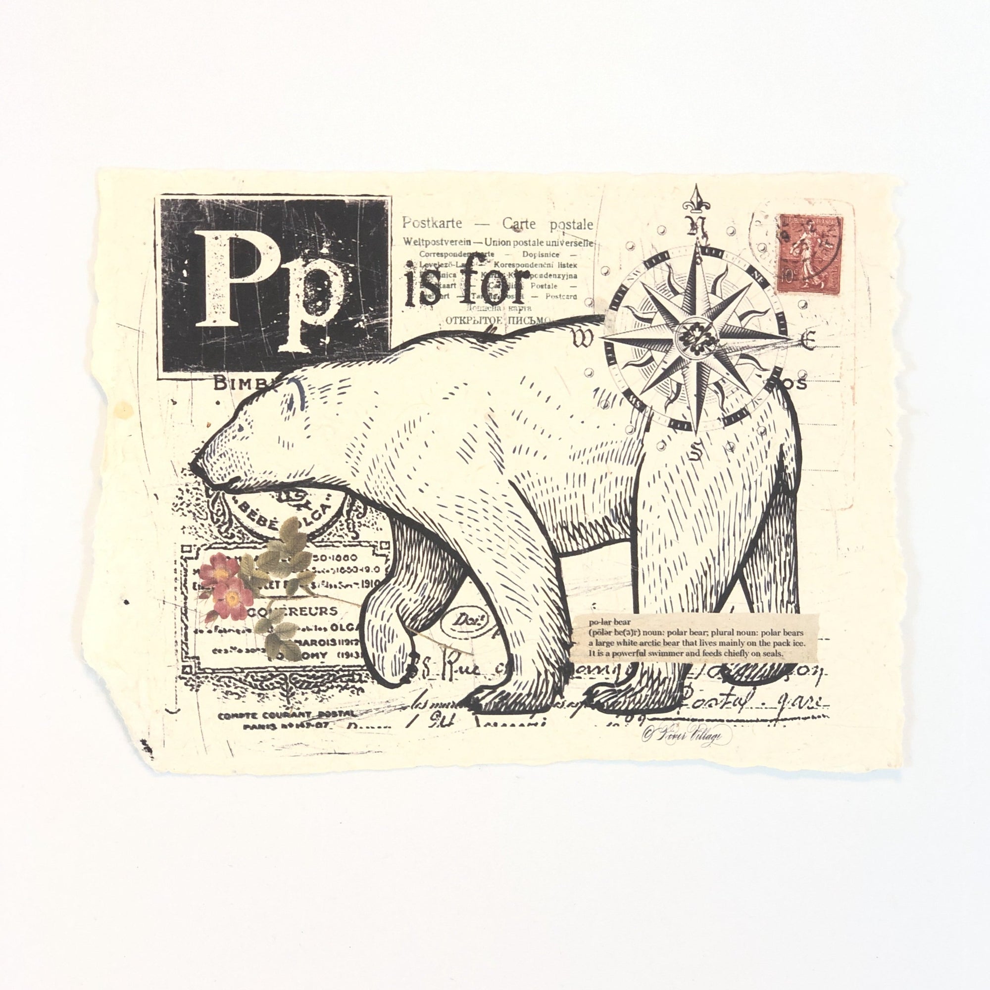 "P" Artisan Alphabet Print