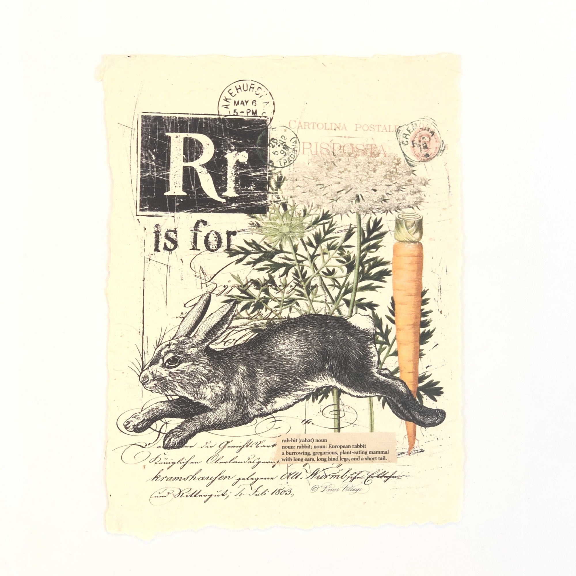 "R" Artisan Alphabet Print